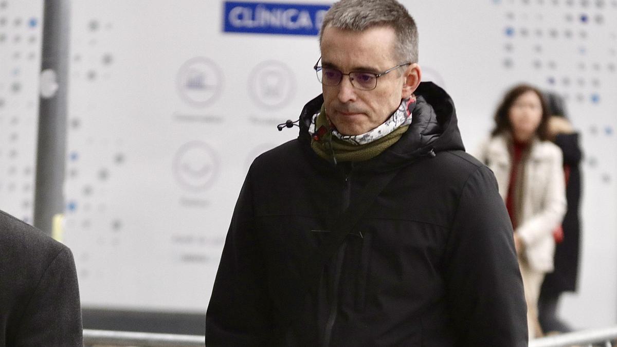 Santi Laiglesia, investigat per la mort d'Helena Jubany, l'any 2001, arriba als Jutjats de Sabadell.