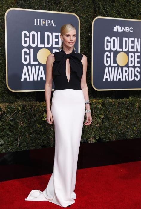 Charlize Theron, en la alfombra roja de los Globos