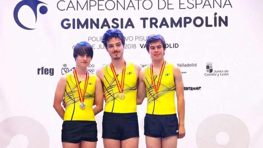 Los estradenses Luis Brea y Román Sanín fueron oro y plata con el Club Ximnasia Pontevedra.