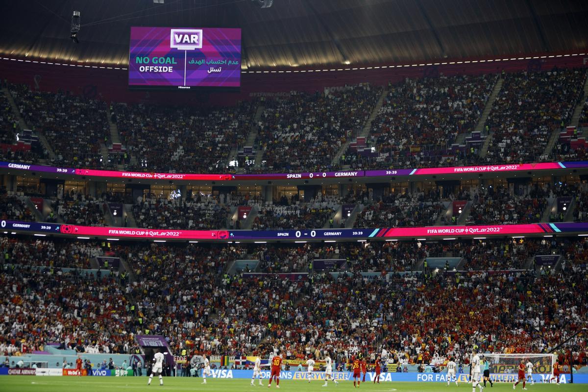 Fase de grupos del Mundial de Fútbol Qatar 2022 entre España y Alemania en el estadio Al Bait en Al Khor (Catar)