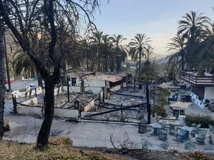 Así ha quedado Fataga tras el incendio