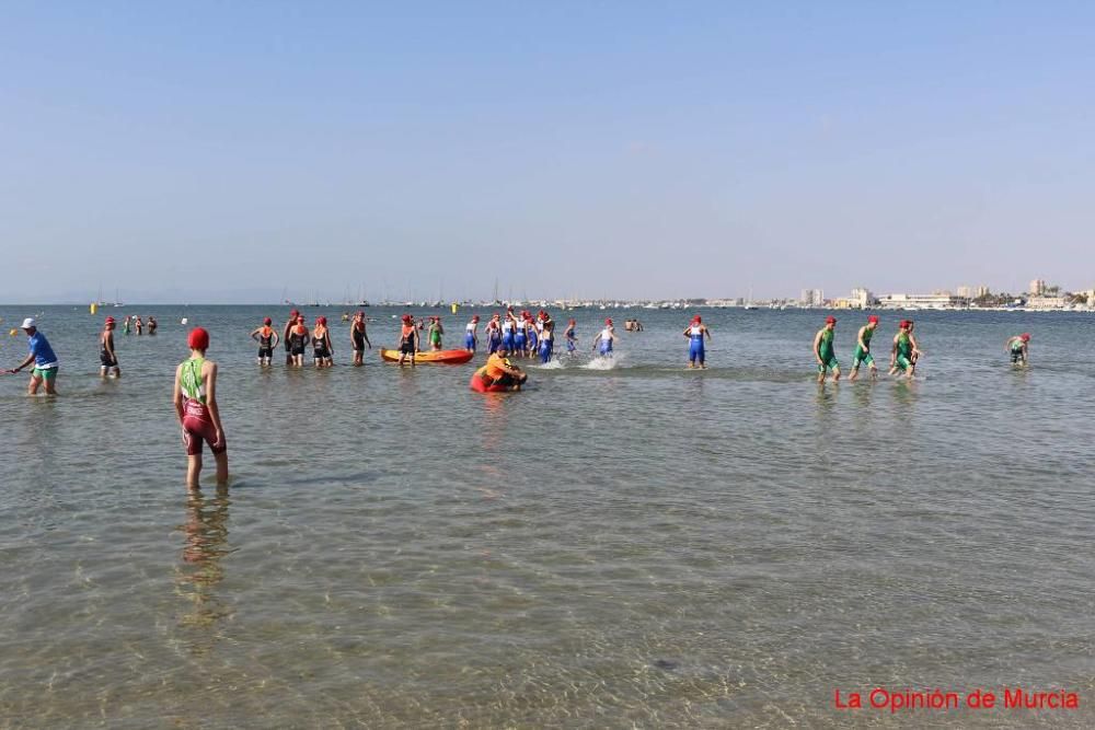 Final de triatlón de deporte escolar