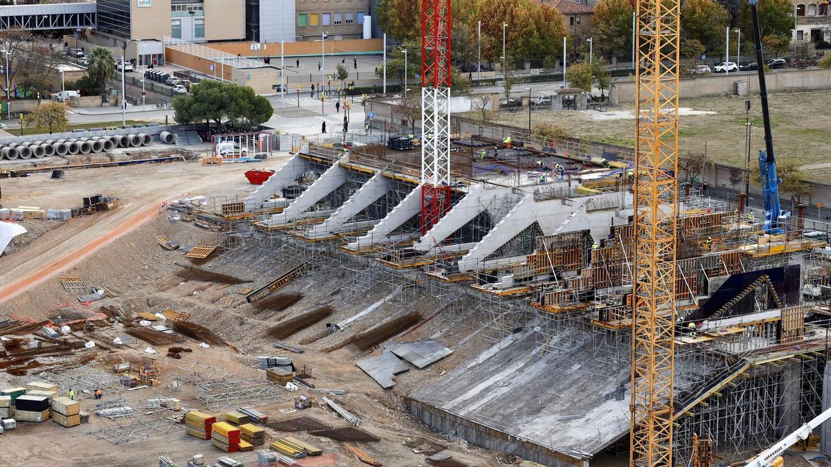 En imágenes | Así avanzan las obras de construcción de La Romareda