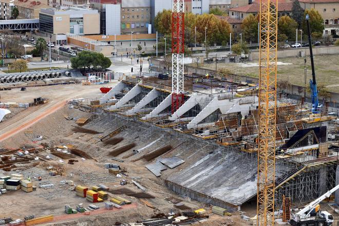 En imágenes | Así avanzan las obras de construcción de La Romareda