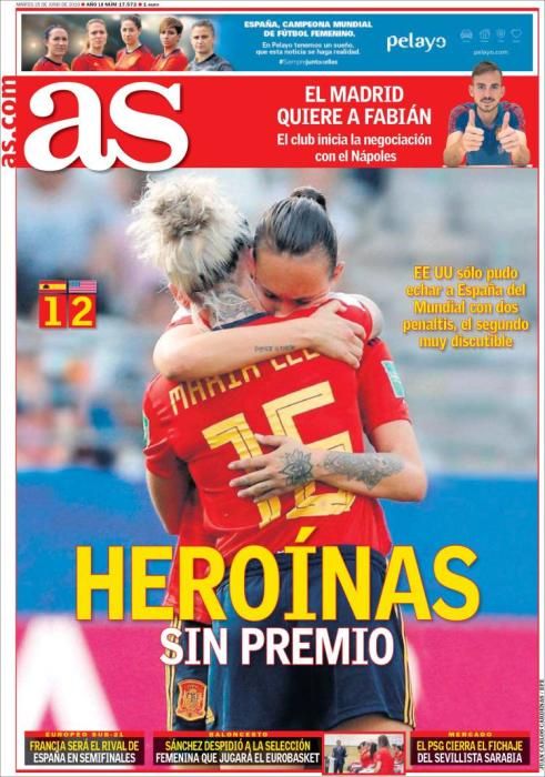 Portada AS viernes 25 junio 2019