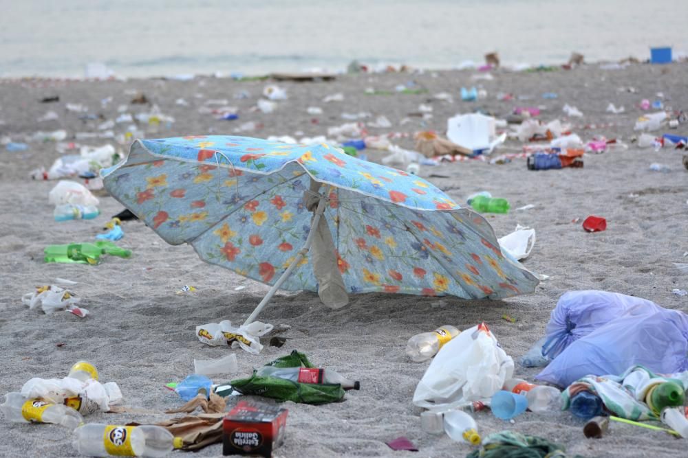 Así amanecieron playas de la ensenada del Orzán