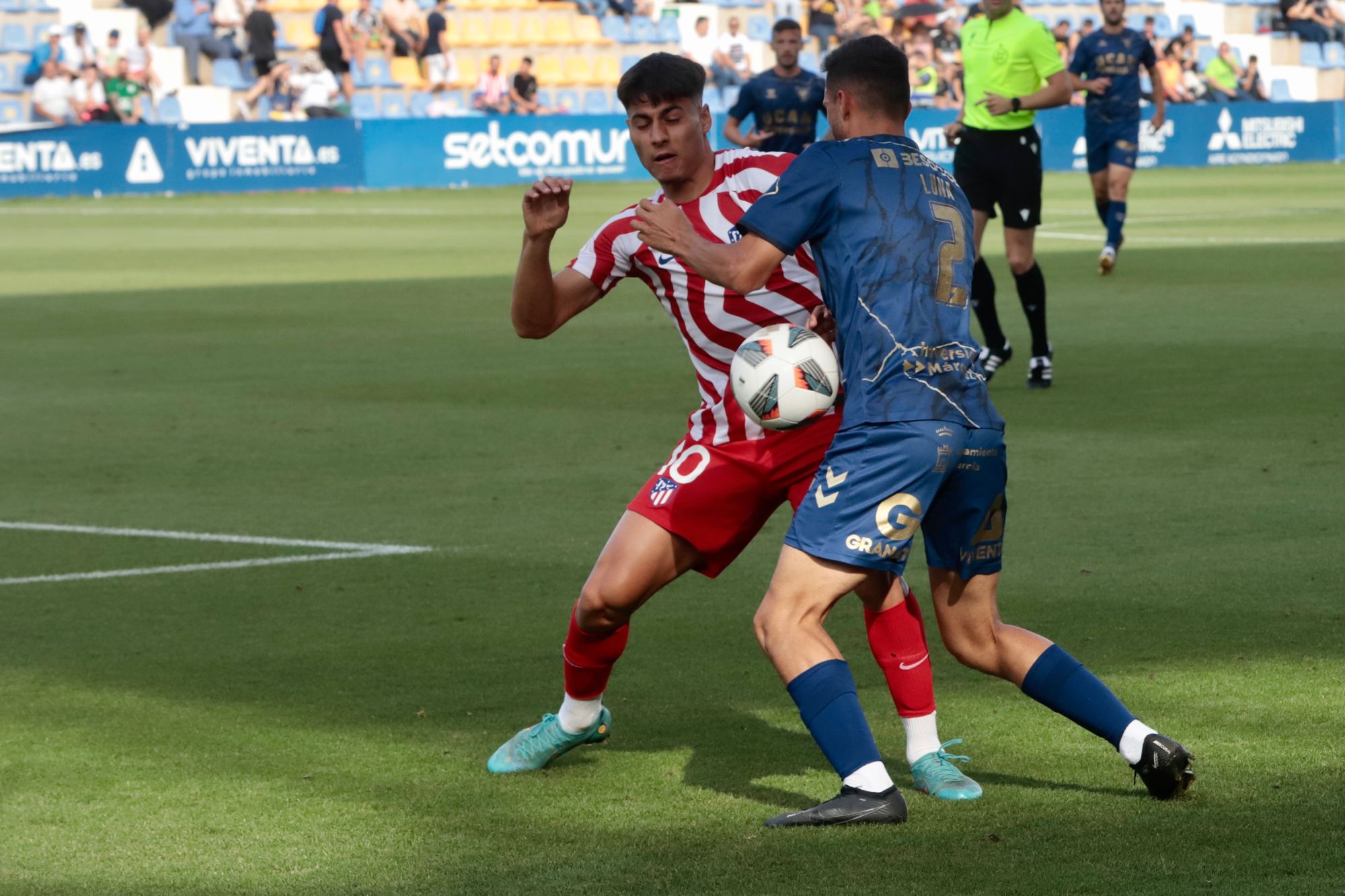 UCAM Murcia-Atlético de Madrid B: Empate en la ida de la final por el ascenso a 1ªRFEF