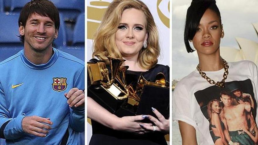 Lionel Messi, Rihanna o Adele.