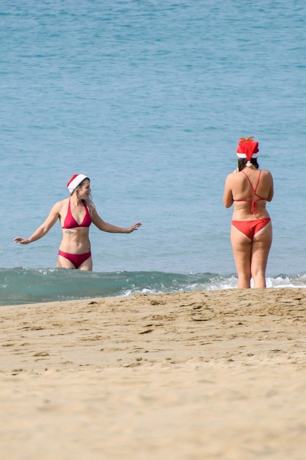 La Playa de Las Canteras por el Dia de Navidad