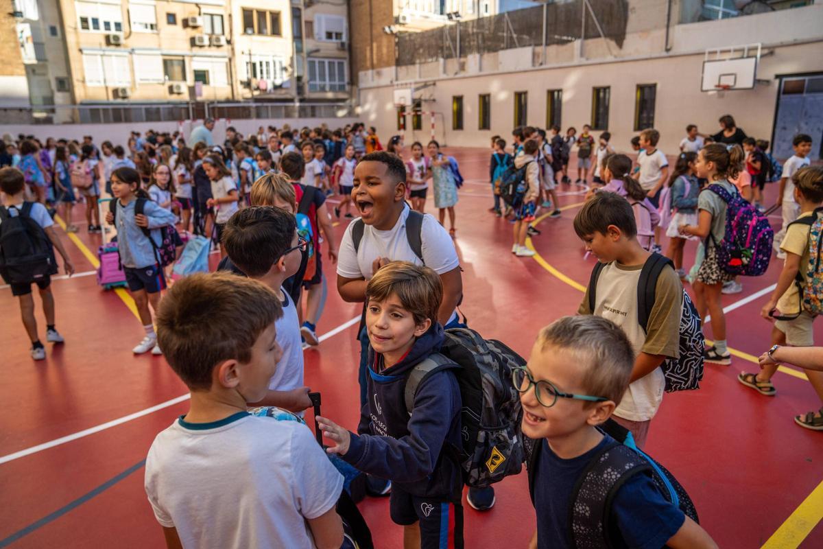 Vuelta al cole en la Escola Pia Sant Miquel de Barcelona