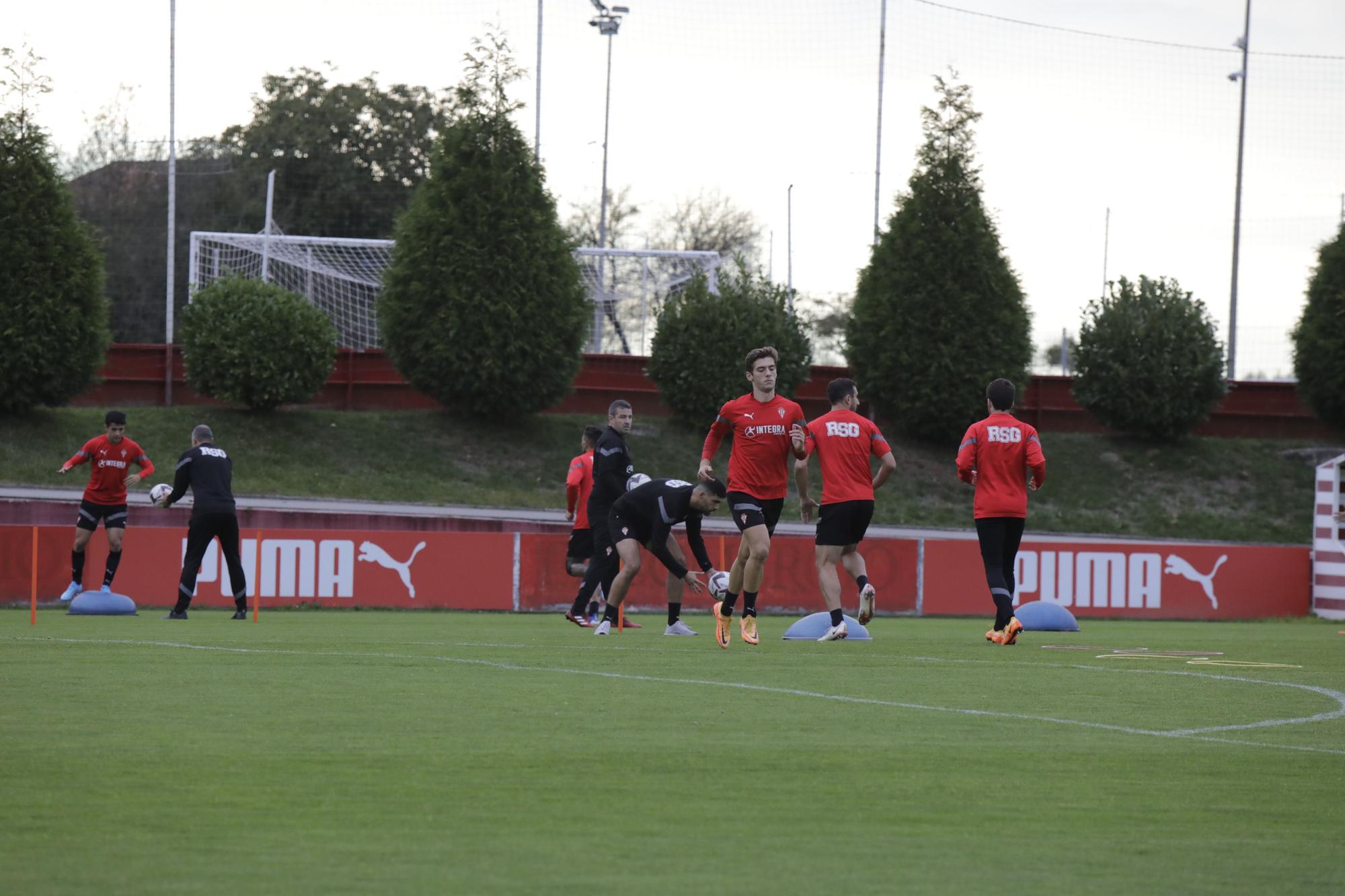 En imágenes: Entrenamiento del Sporting en Mareo