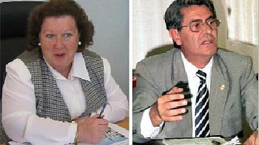 La alcaldesa de Bonrepòs i Mirambell, Vicenta Bosch y el alcalde de Catarroja, Francisco Chirivella.