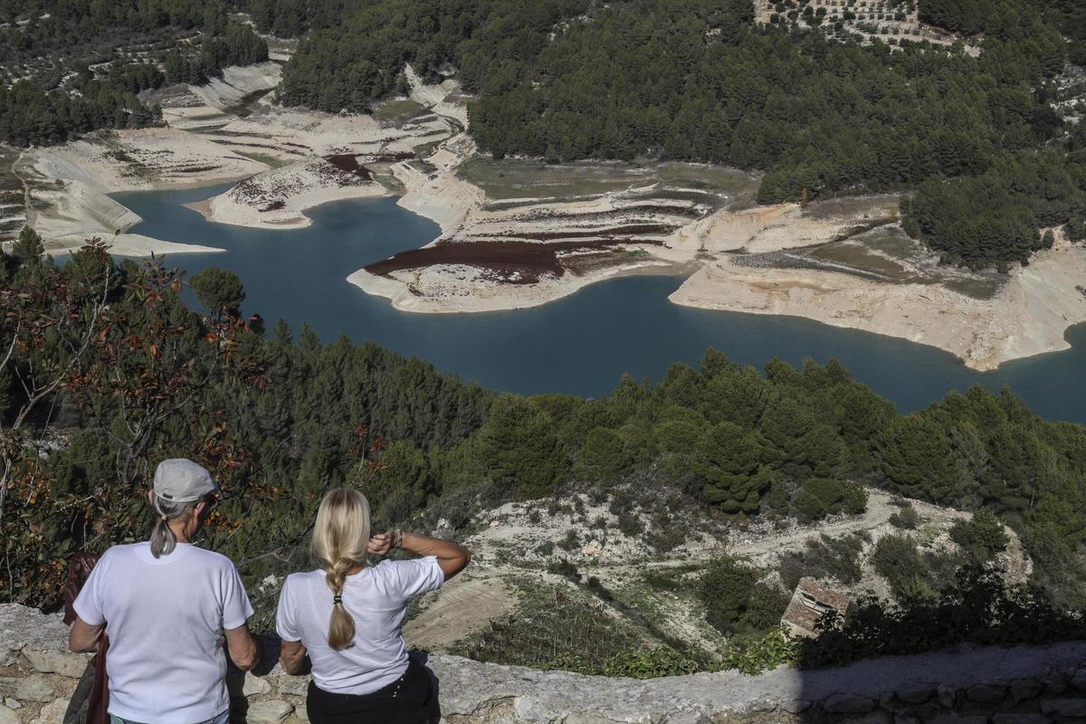 El estado actual del pantano de Guadalest.