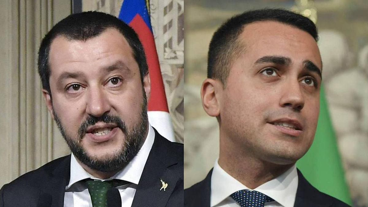 Matteo Salvini y Luigi Di Maio,  cierran un pacto de gobierno que incluye una renta de ciudadanía de 780 euros al mes