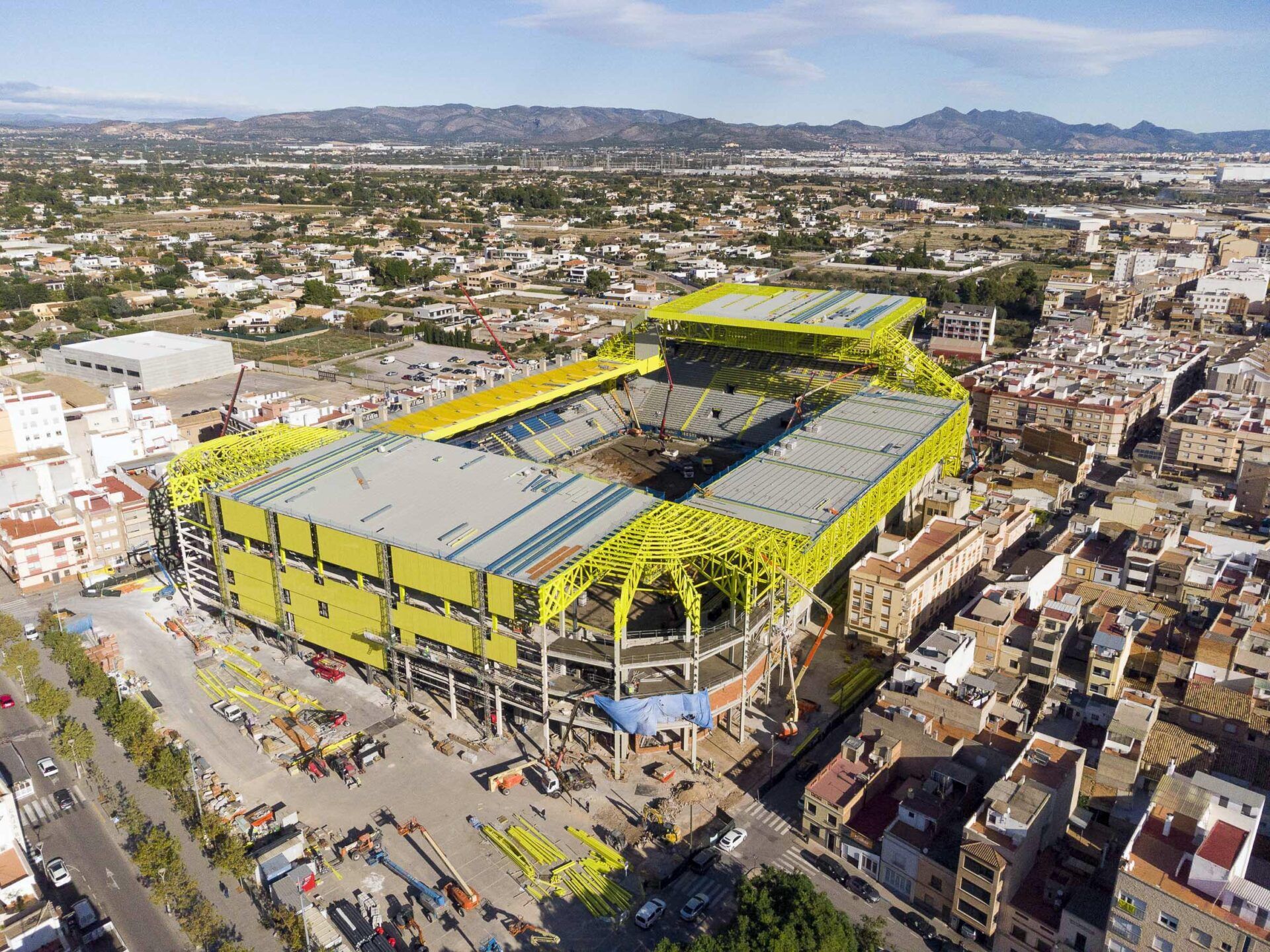 Visión aérea del estadio de la Cerámica.