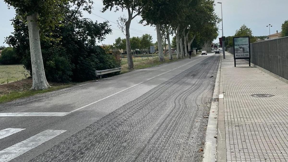 El carrer Santa Clara de Castelló en obres.