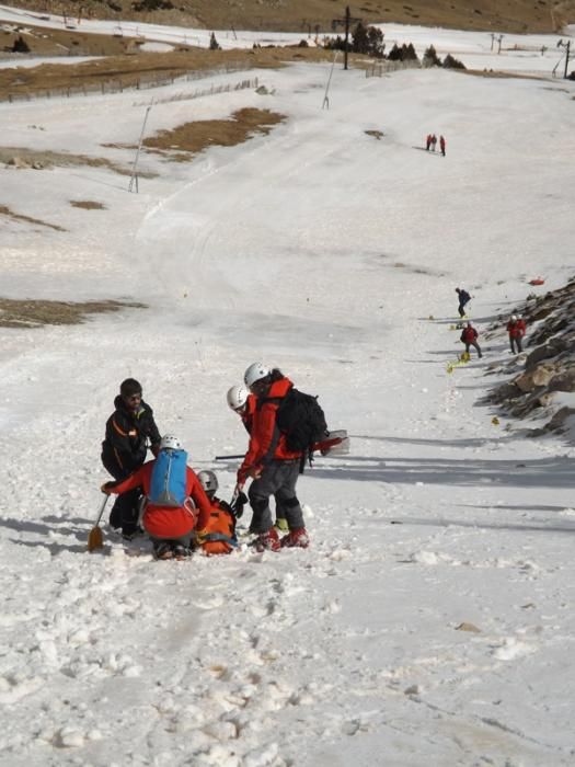 Simulacre de rescat a Vallter