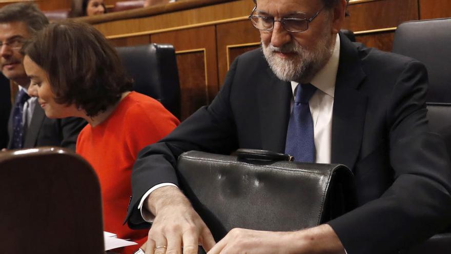 Rajoy, durante la sesión del Congreso.