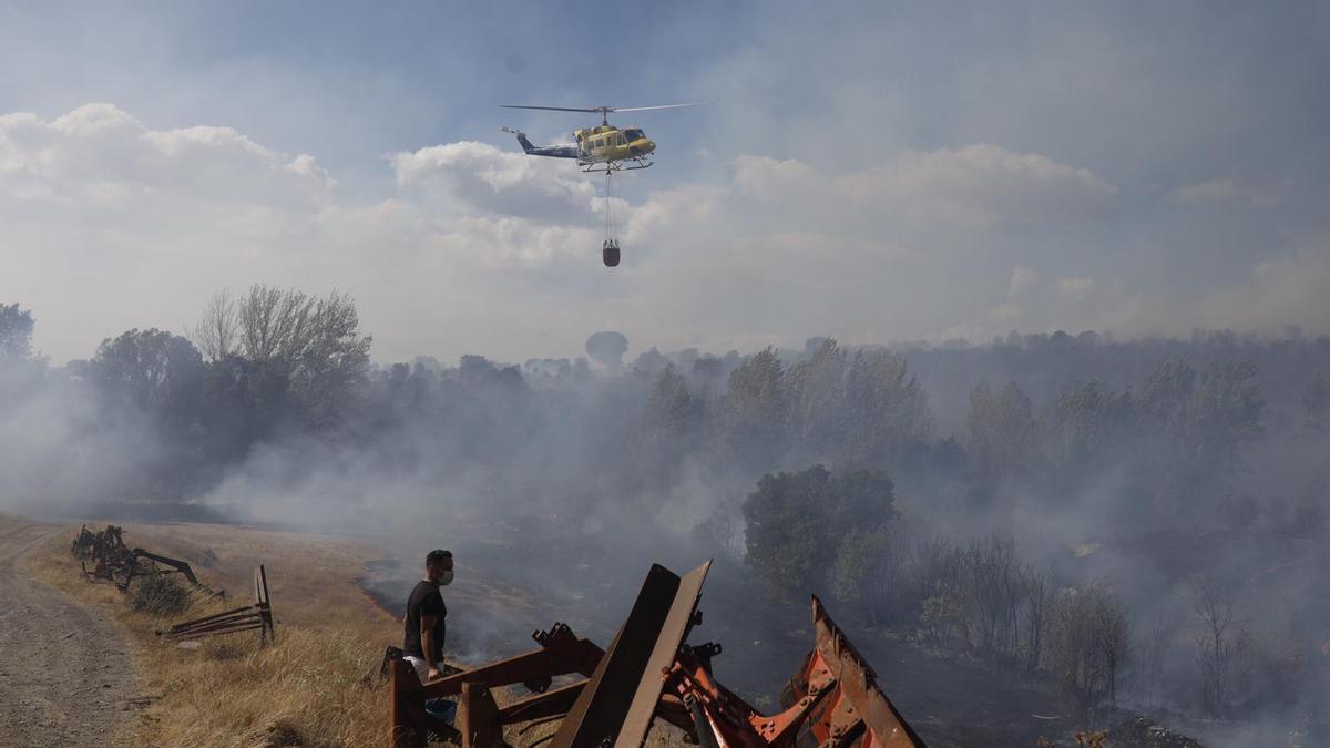 Imágenes del incendio originado en Lober de Aliste.