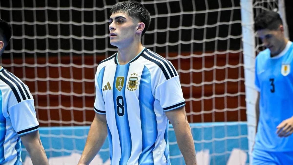Lucas Granda, con la selección argentina