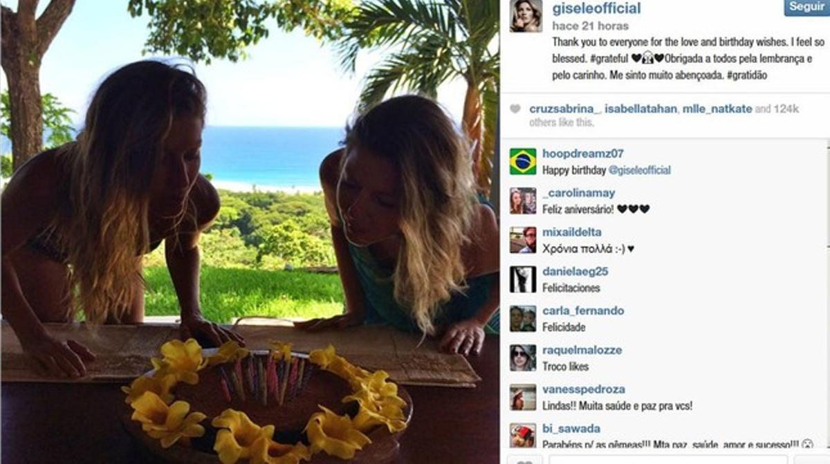Gisele Bündchen i la seva germana bessona compleixen 34 anys