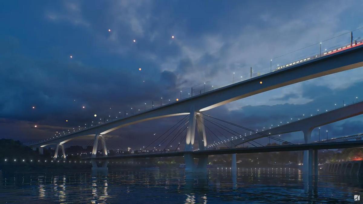 Nuevo puente para el AVE en el río Duero a su paso por Oporto