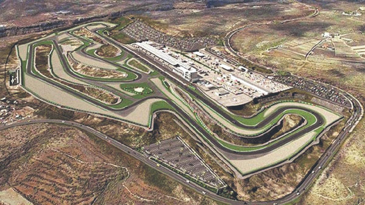 Fotomontaje de cómo será el Circuito del Motor de Tenerife en Atogo, Granadilla de Abona.