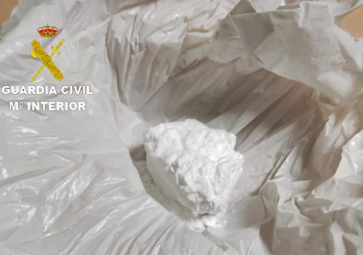 Los 20 gramos de cocaína incautados por los agentes.