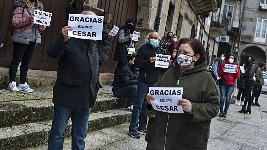 Protesta en la plaza. |   // BRAIS LORENZO