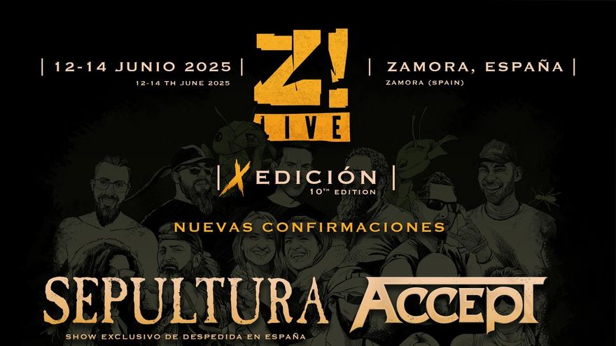 Sepultura actuará en Zamora antes de su adiós: nueva confirmación del festival Z! Live