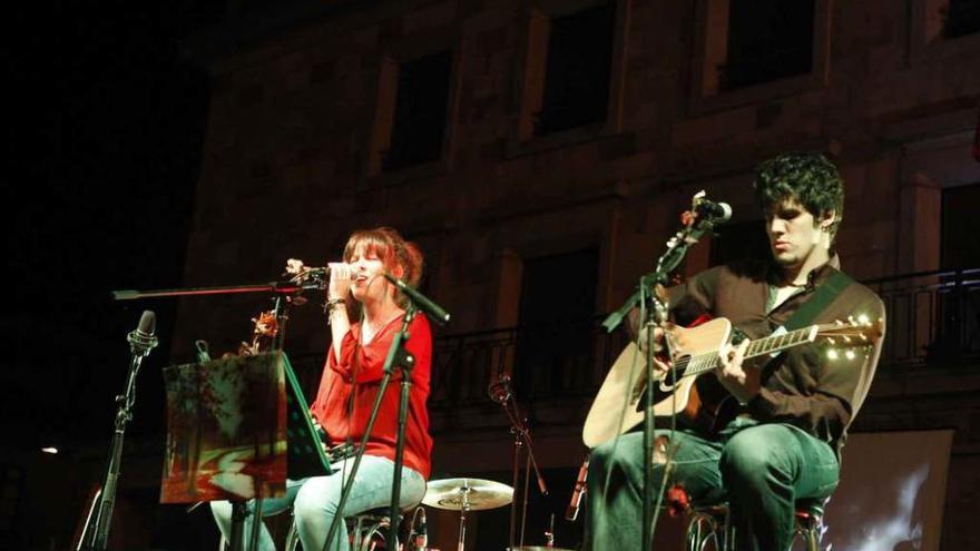 El concierto de ayer en la plaza de la Constitución.