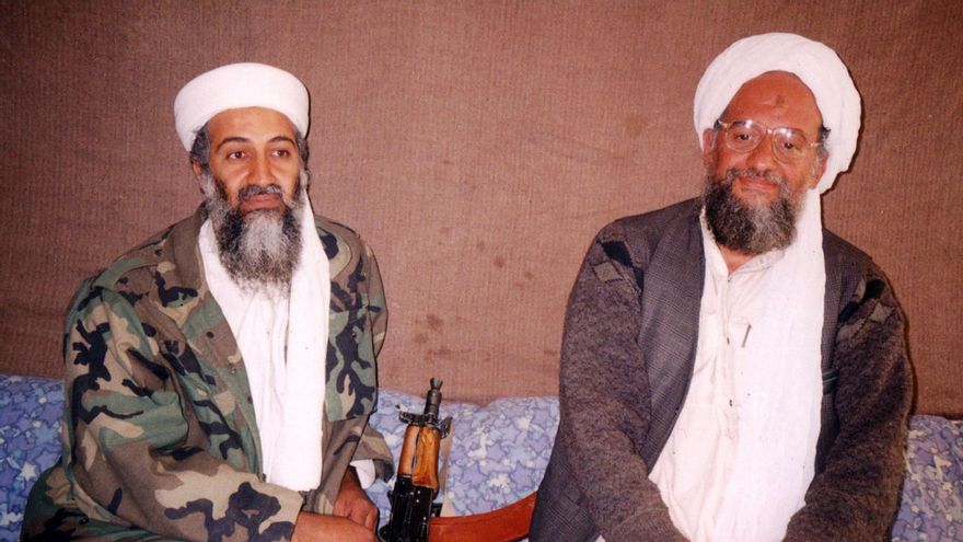 Osama bin Laden y Ayman al Zawahiri.