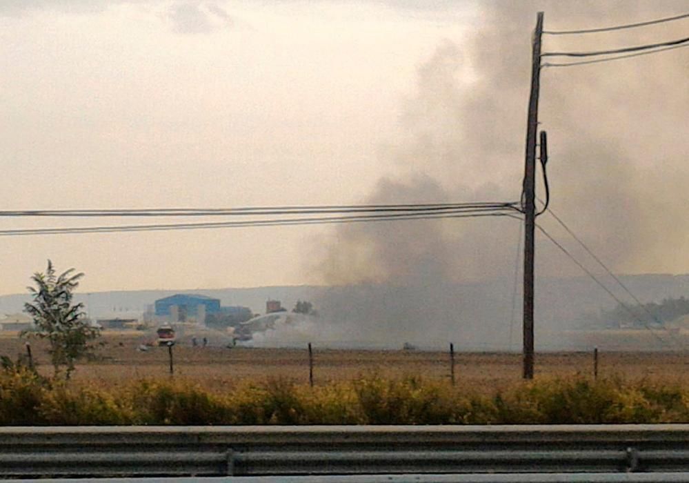 Un F18 se estrella en Torrejón de Ardoz