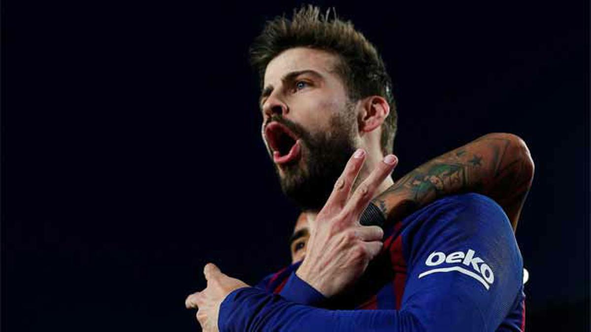 Piqué marcó el gol de la remontada con un gol de cabeza