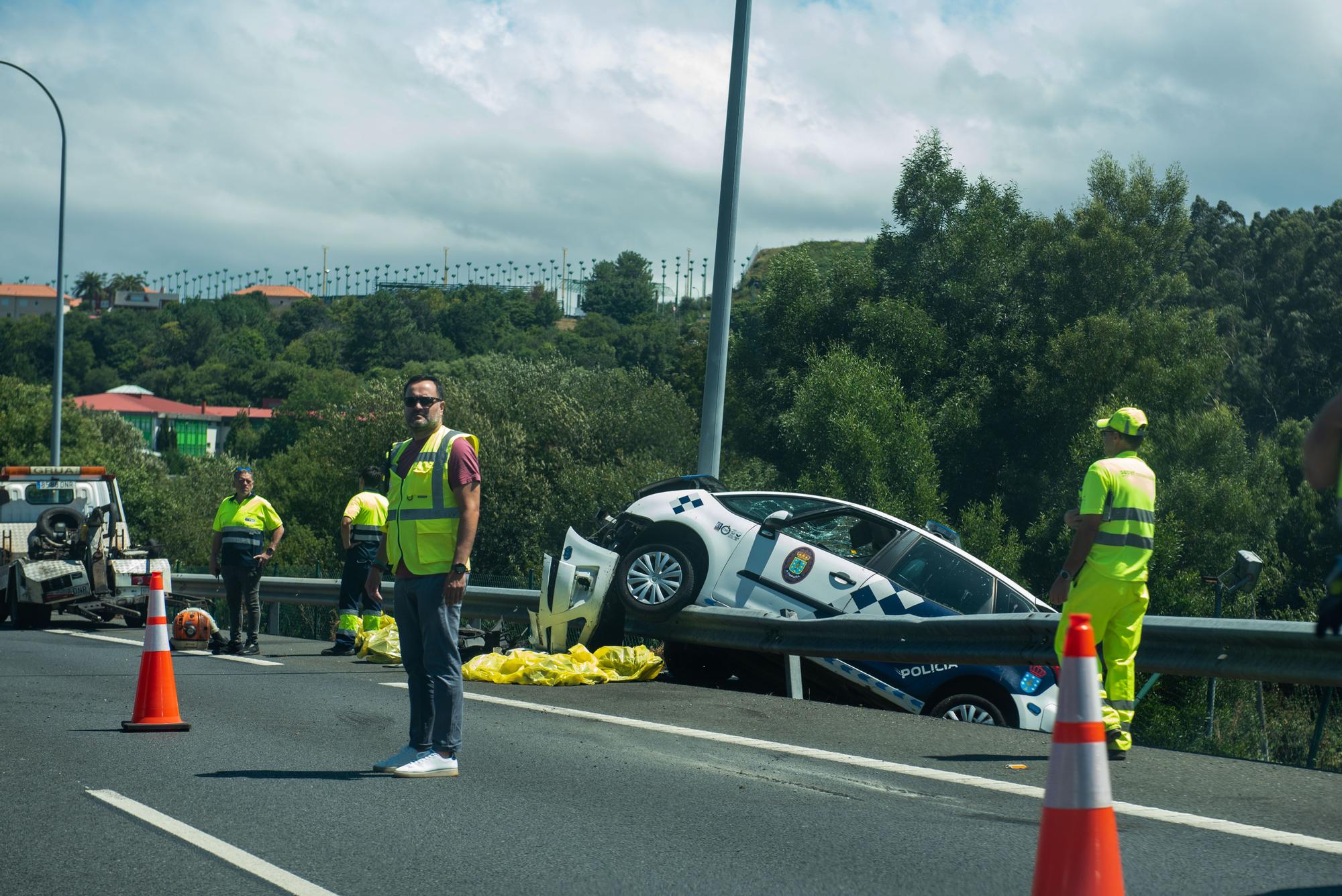 Una colisión múltiple provoca retenciones de tres kilómetros en la AP-9 entre A Coruña y O Burgo