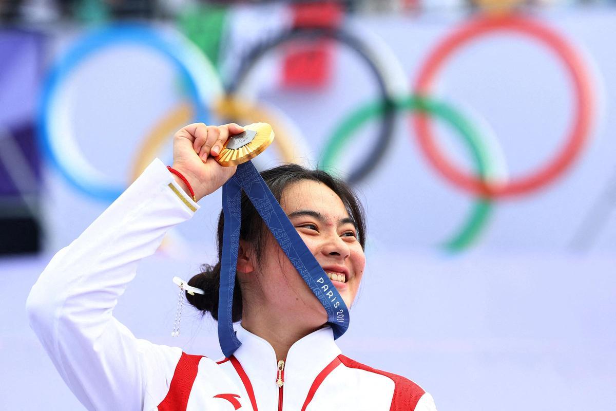 La china Yawen Deng, medalla de oro en BMX Freestyle  en los juegos de Paris 2024
