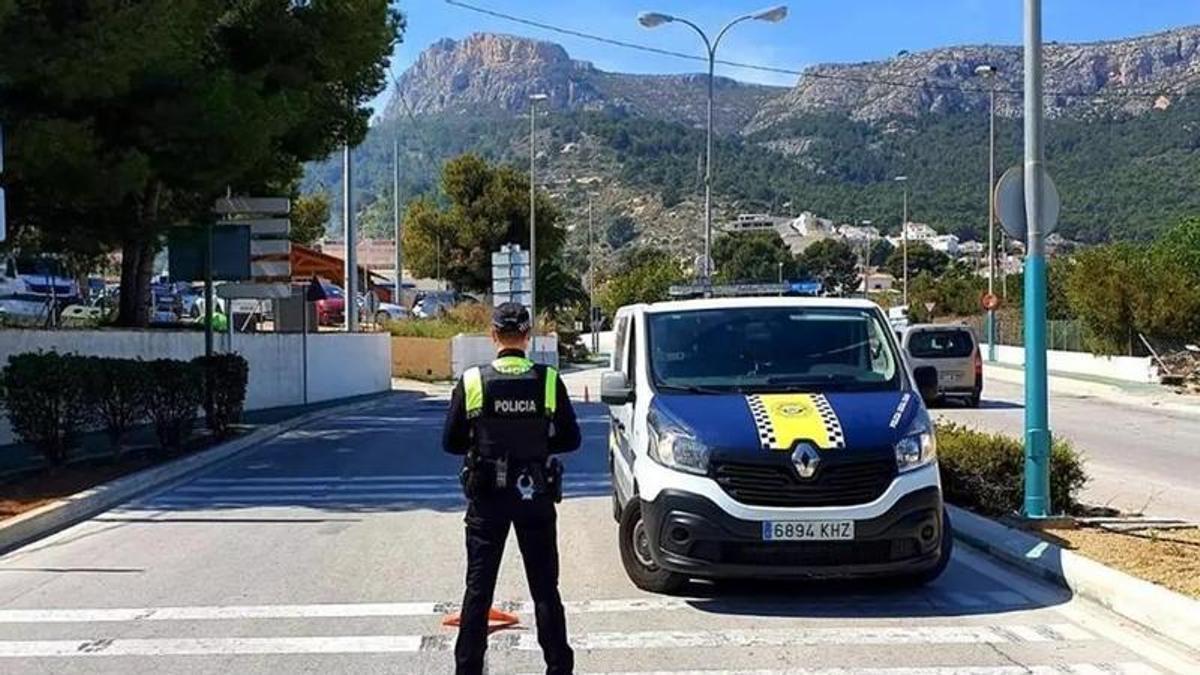 Imagen de archivo de un control policial en Calp