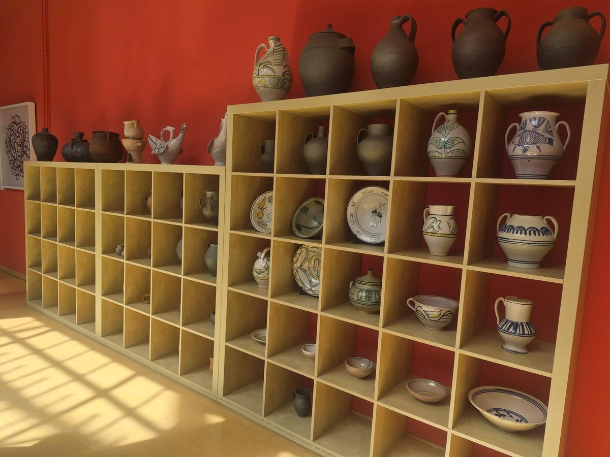 La muestra de cerámica.