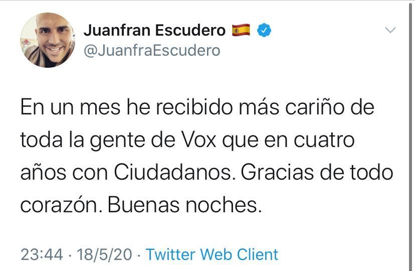 El exconcejal de Cs Juan Francisco Escudero se autodeclara fascista