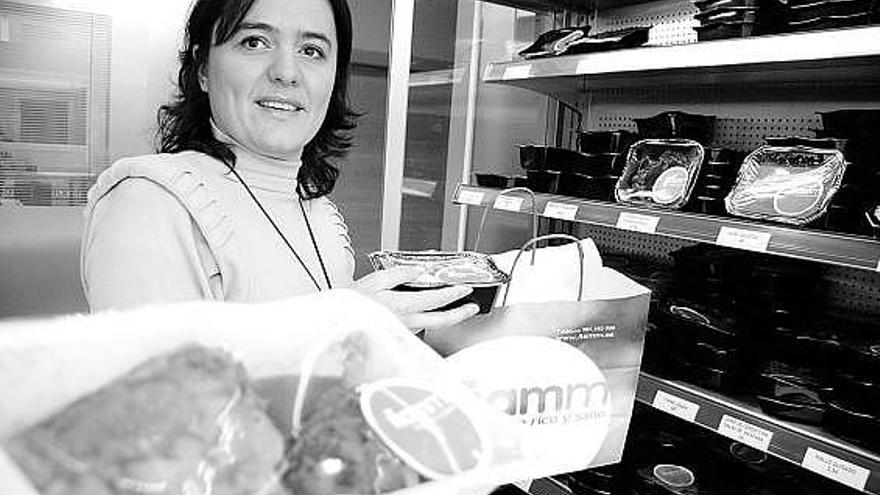 Teresa Fernández, en las instalaciones de Ñamm, en el centro de empresas de La Guía.