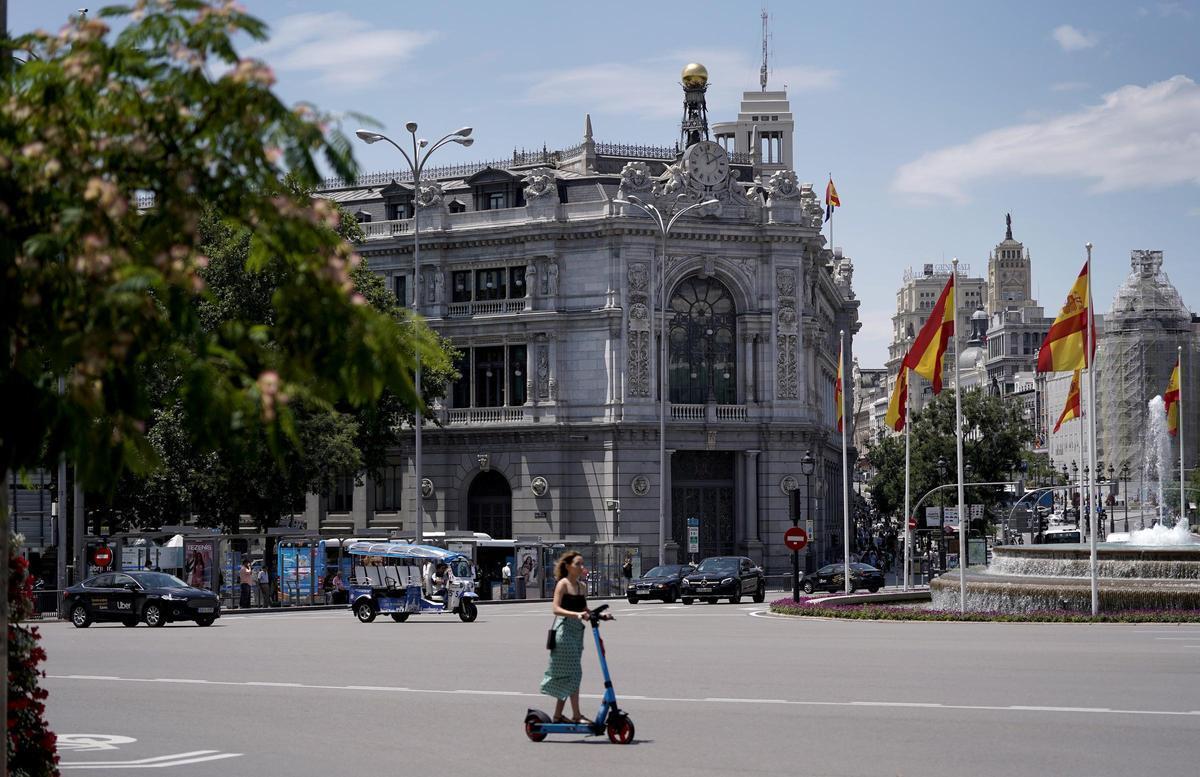 Fachada del Banco de España, en Madrid.