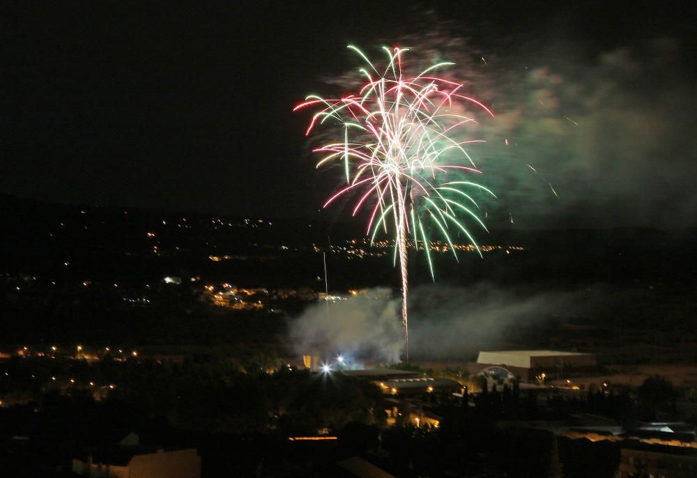 El castell de focs de Manresa 2020 vist des del Puigberenguer