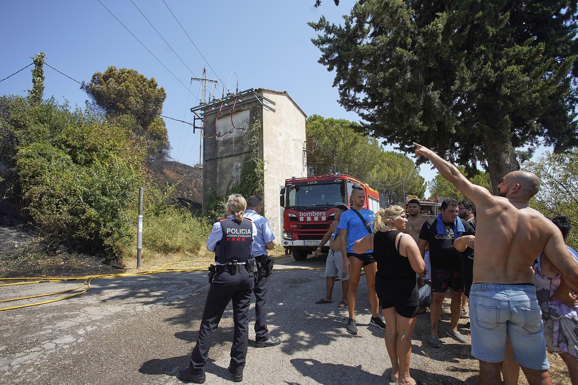 Incendi de vegetació a Girona