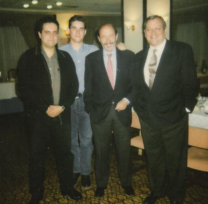 Rubalcaba junto a Rodríguez, Fagúndez y Luis Calvo