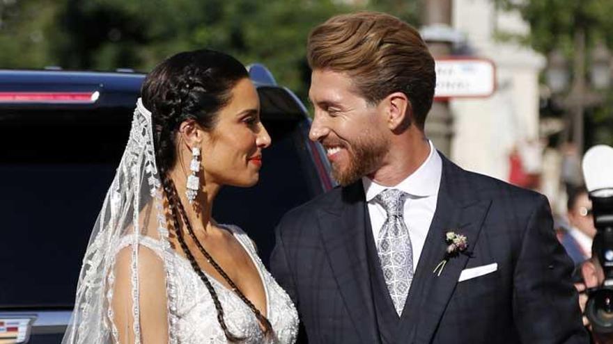 Pilar Rubio y Sergio Ramos, el día de su boda.