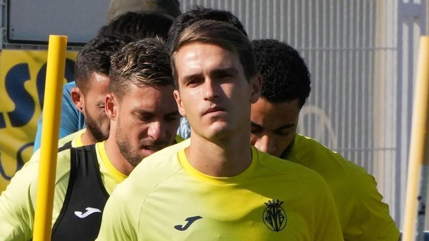 Denis Suárez en un entrenamiento del Villarreal.