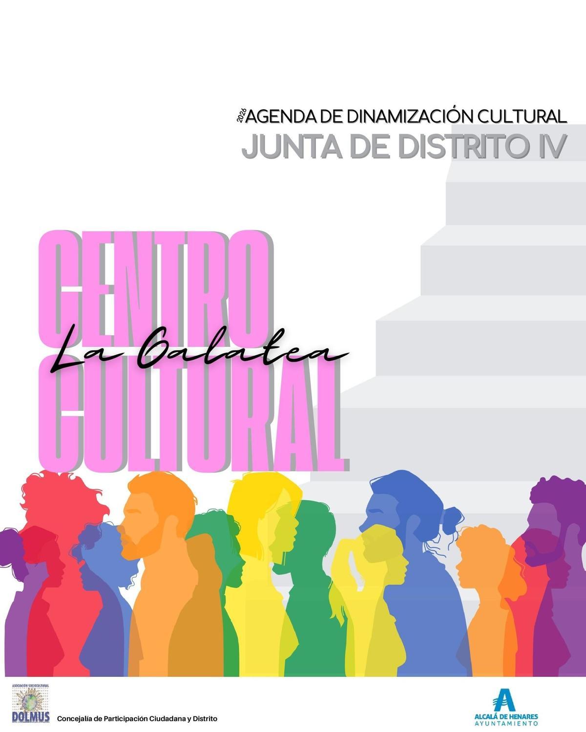 Cartel agenda de dinamización cultural del Centro Cultural La Galatea