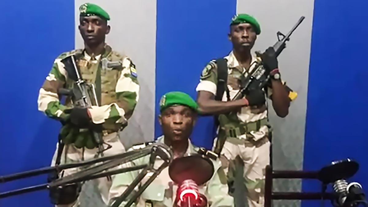 Militares se hacen con el control de la televisión estatal de Gabón.
