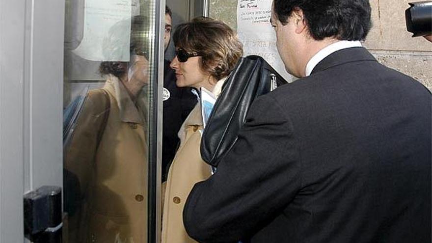 Telma Ortiz, entrando en los juzgados de Toledo.