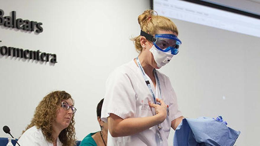 Taller de protección contra el coronavirus en Can Misses.